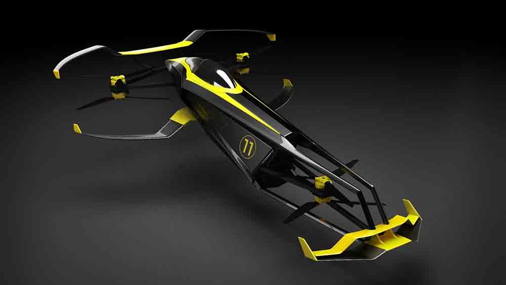 Flying Formula Carcopter Is A Hydrogen Powered Race Car For The