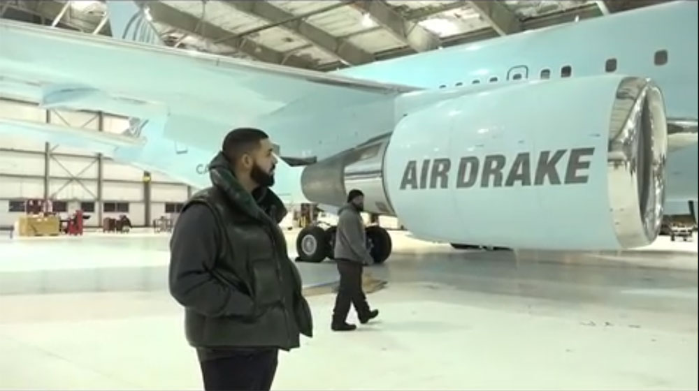 Drake x Virgil Abloh Custom Cloud Print Airplane