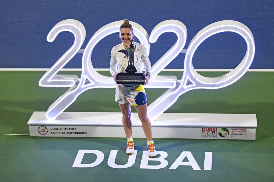 Simona Halep won her 20th title at 20th Dubai WTA tennis championships