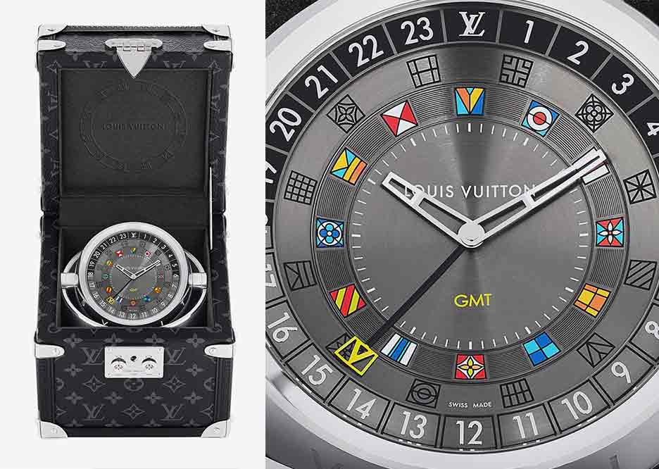 A Louis Vuitton TRUNK TABLE CLOCK for sale at auction on 13th