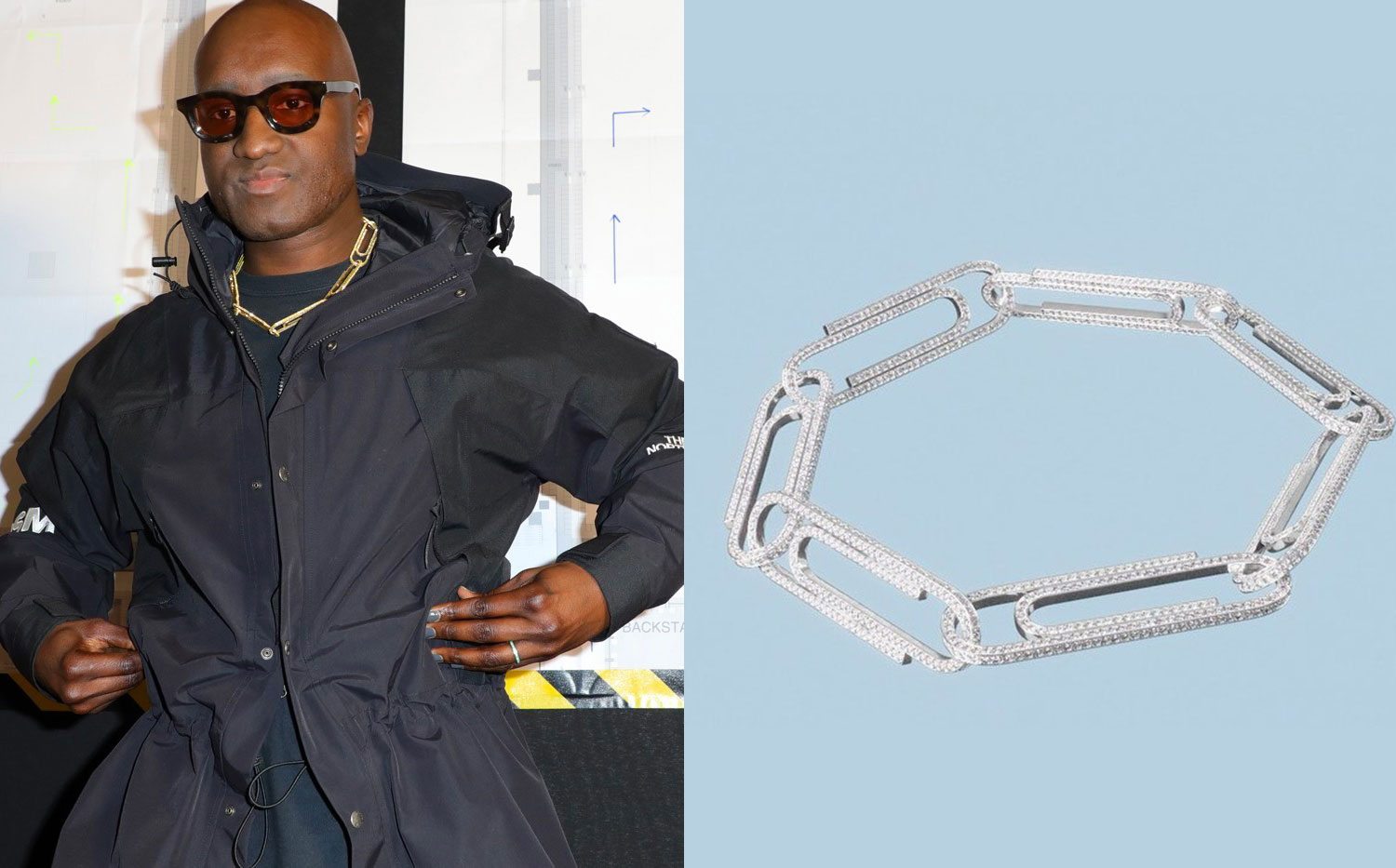 WWD on X: Virgil Abloh is launching a new brand under his own name with a  debut collection of jewelry inspired by the humble paper clip.    / X
