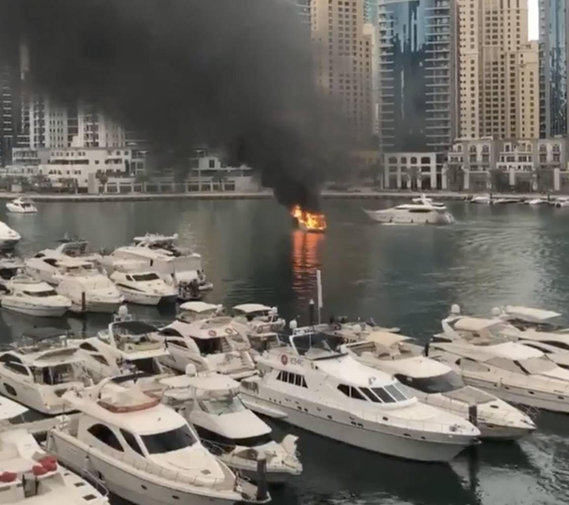 Fire Break Out On Yacht In Dubais Umm Suqiem Marina Esquire Middle East The Regions Best 
