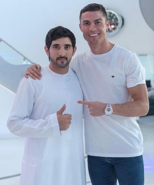 Cristiano Ronaldo spotted with Sheikh Hamdan in Dubai | Esquire Middle ...