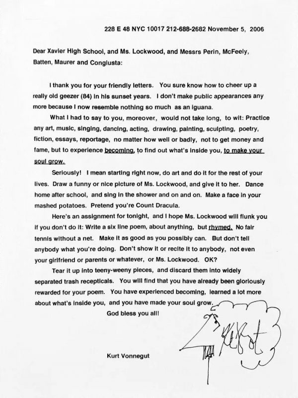 Kurt Vonnegut's Incredible Viral Letter To Students Will Make Your Day ...