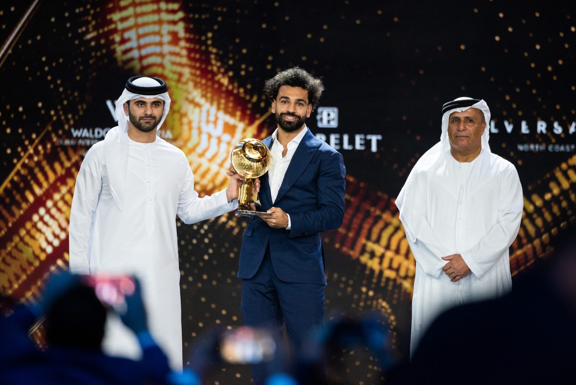 Mo Salah and Karim Benzema win big at Dubai Globe Soccer Awards 2022