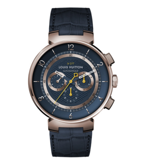 Tambour Moon GMT black, steel and pink gold watch