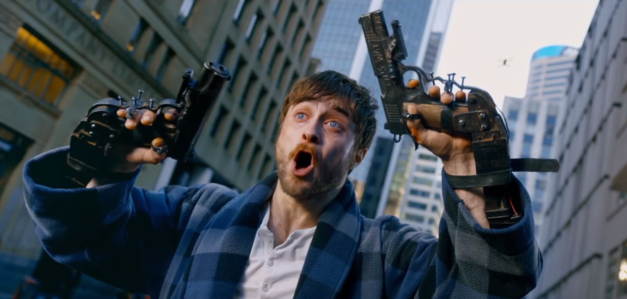 Daniel Radcliffe has guns for hands in new film: Guns Akimbo - Esquire